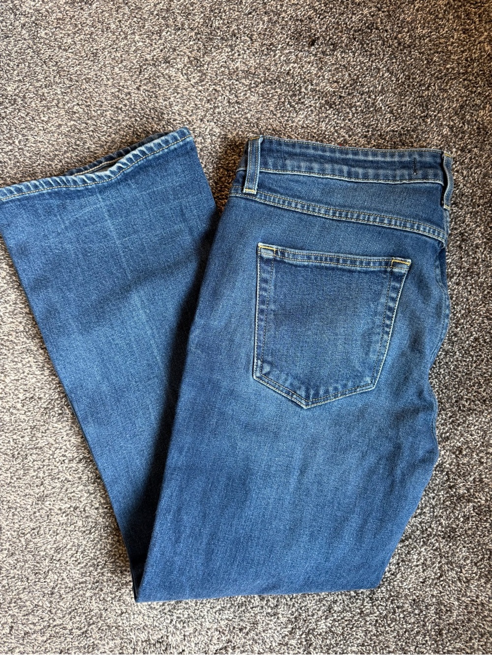AMO Straight-Leg Midwash Blue Jeans